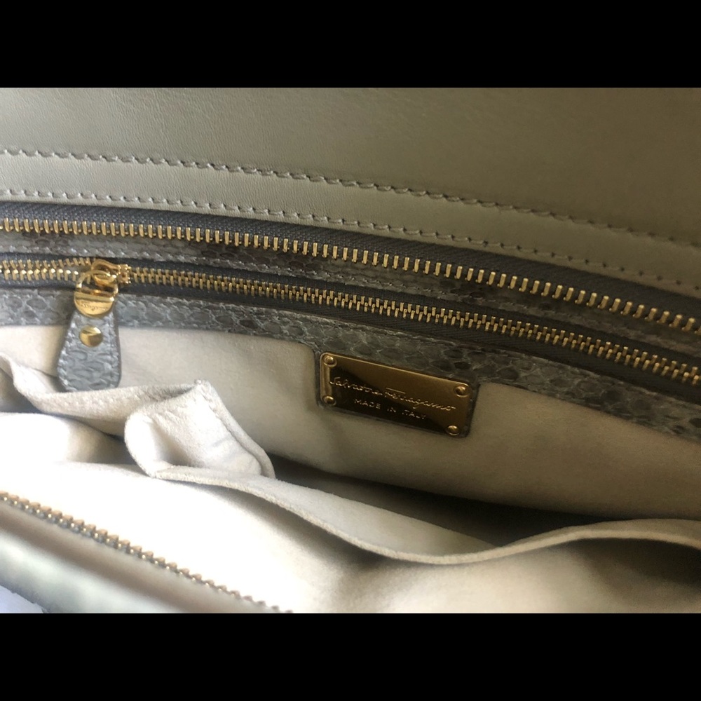 Rare Salvatore Ferragamo Sofia Python Satchel - image 6